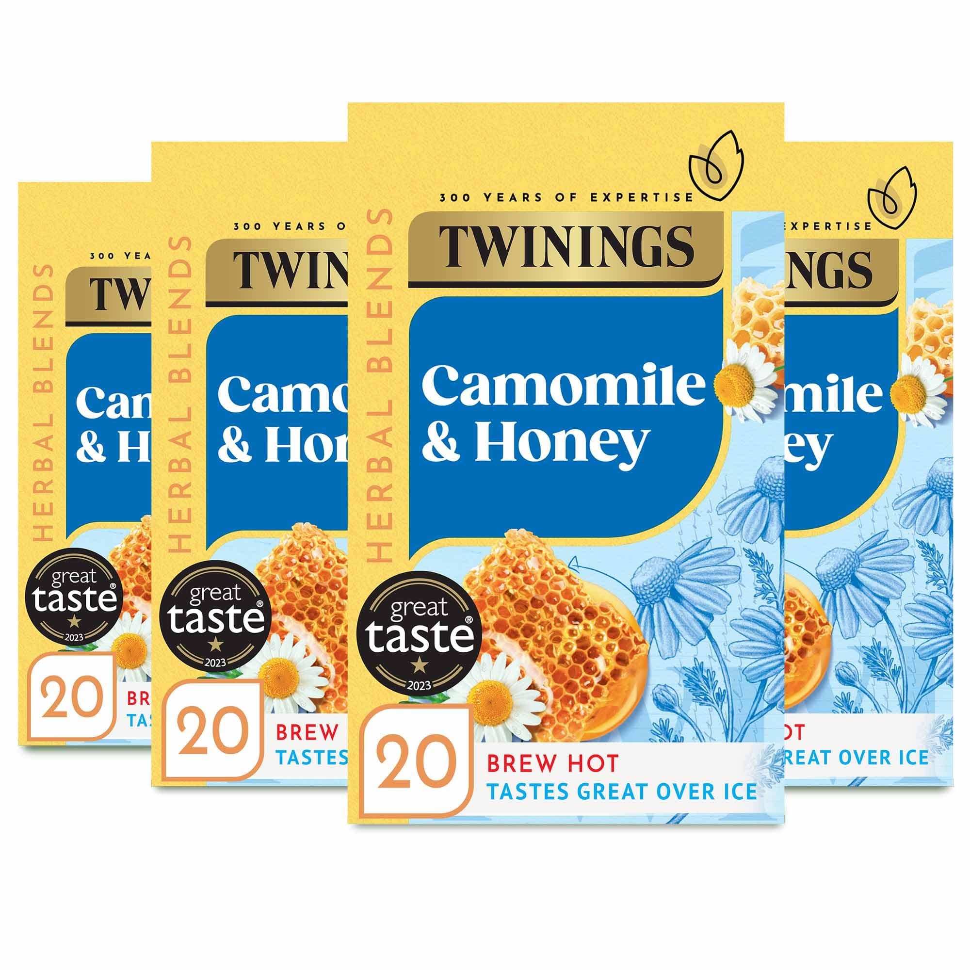 Twinings Camomile and Honey FlavouredTea - 80 Biodegradable Tea Bags (Multipack of 4 x 20… product image