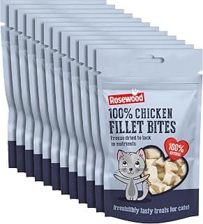 Freeze Dried Chicken Bites for Cats - All Natural Chicken Fillet, Small, Bite-Sized Cat… product image