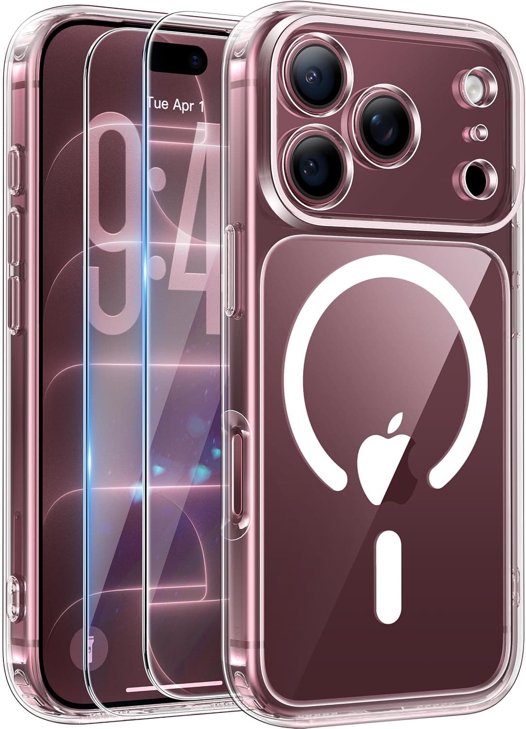 FLLAO Magnetic Case for iPhone 18 Pro MAX /17 Pro MAX 6.9', Transparent product image