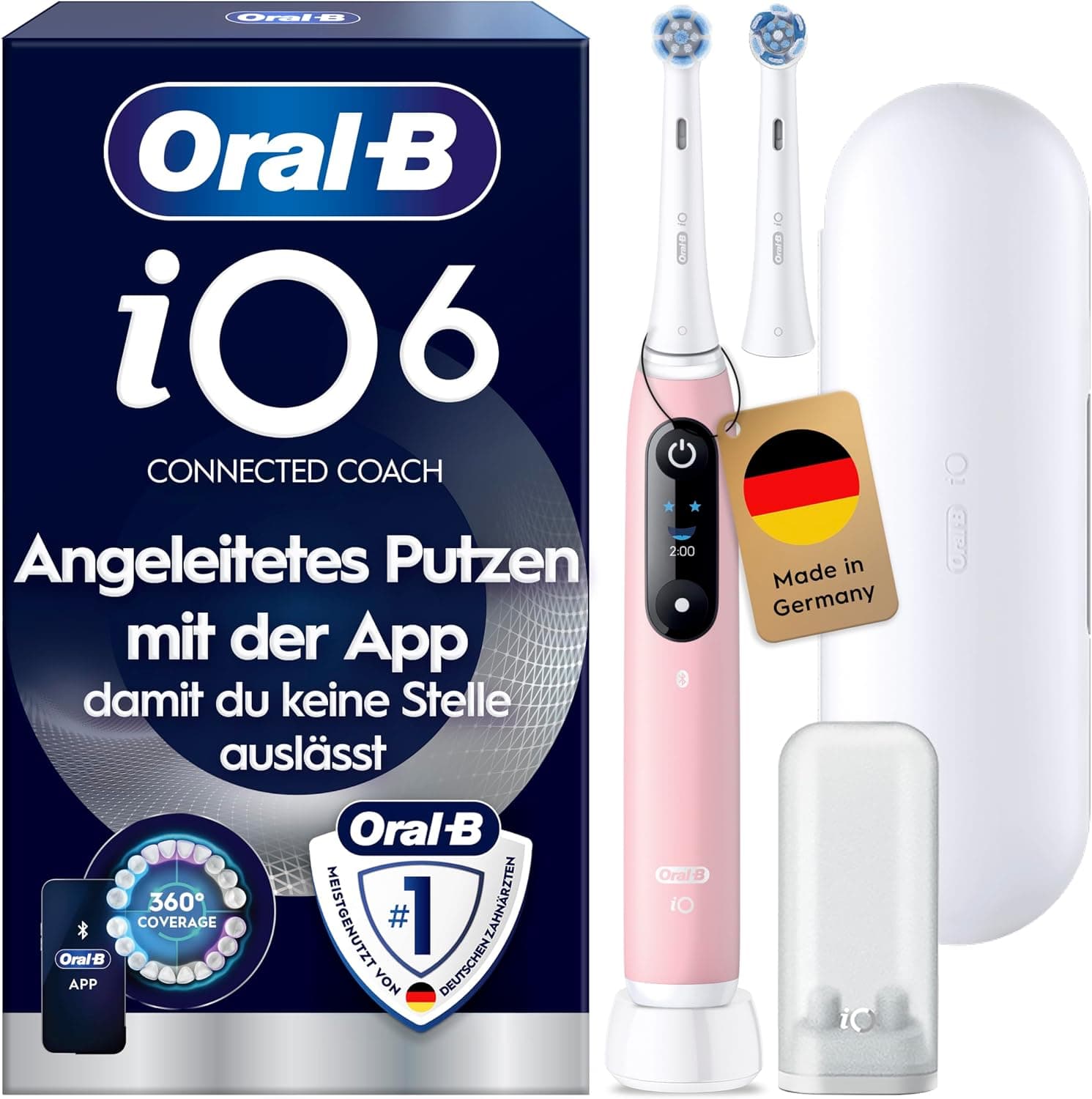 Oral-B iO Series 6 Elektrische Zahnbürste, Rosa product image