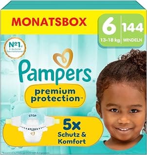 Pampers Baby Nappies Size 6 (13 kg+) Premium Protection, Extra Large, Monthly Box, Best… product image