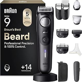 BT9565 Series 9 Men's Wireless Beard Trimmer Titanium | Bart Rasierer mit 52 Längen, Trimmer… product image