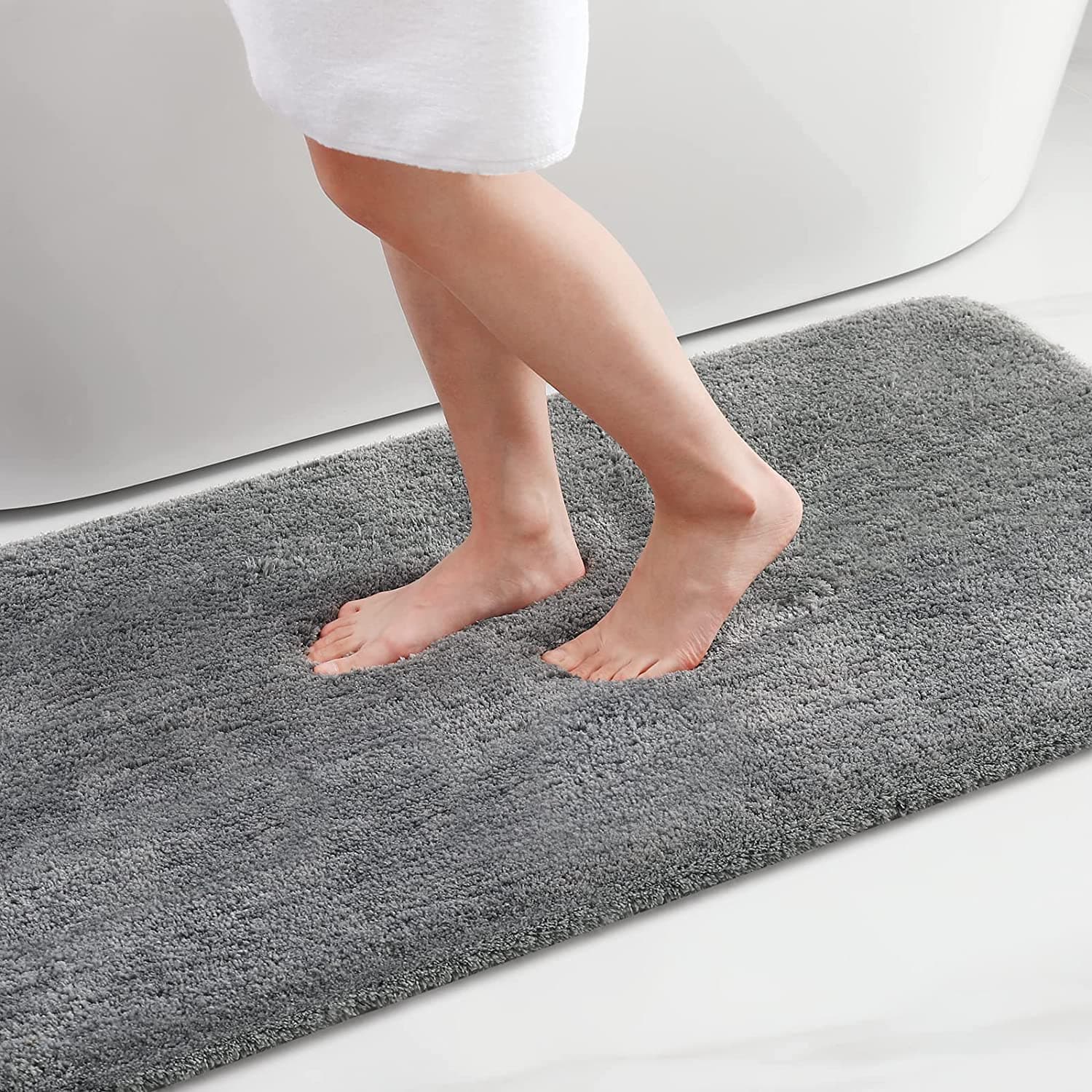smiry Microfiber Bath Mat 40 x 60 cm, Non-Slip Super Absorbent Bathroom Mat, Extra Soft… product image