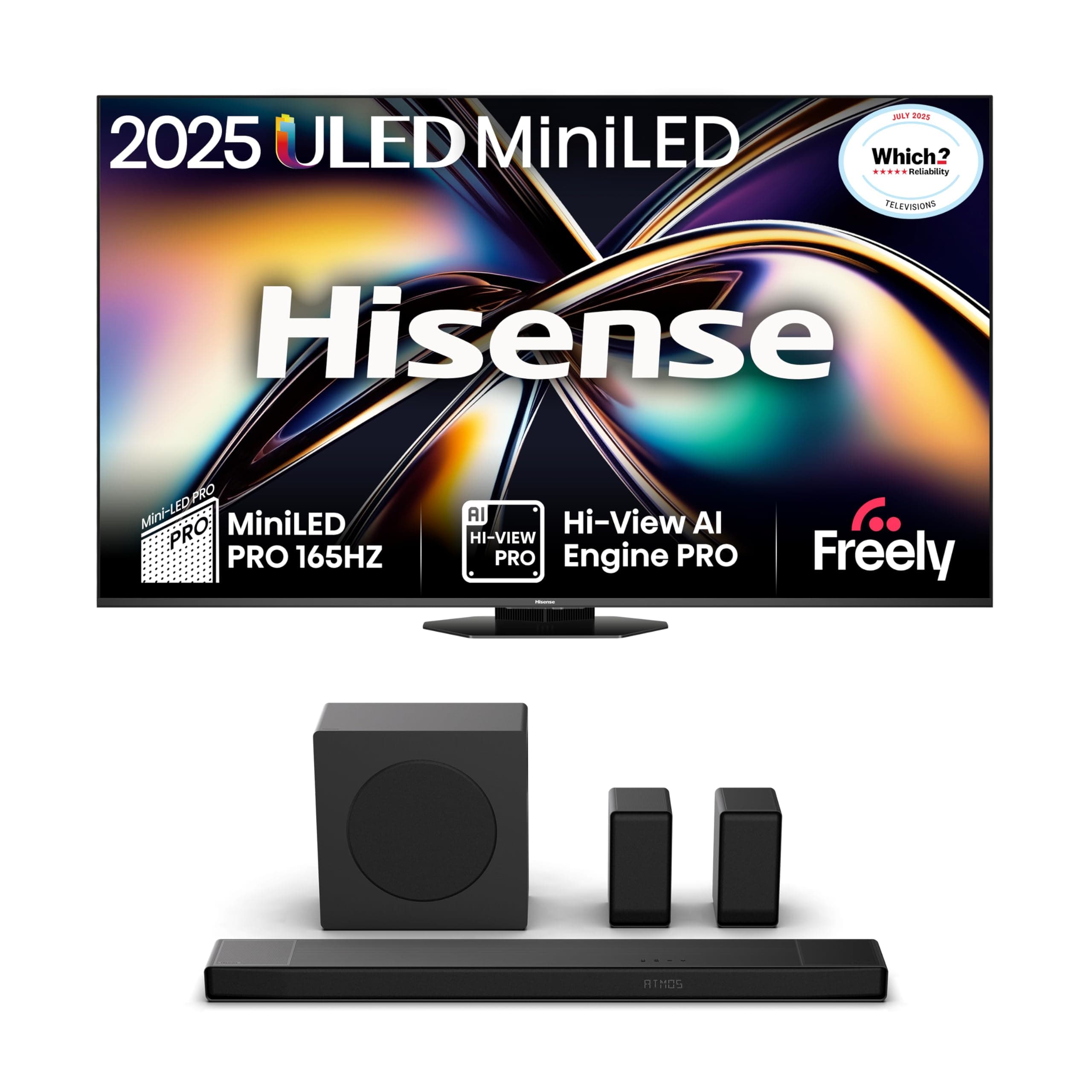 Hisense TV & Soundbar Bundle: 85U8QTUK Mini-LED TV plus the AX5140Q 5.1.2 Channel Soundbar… product image
