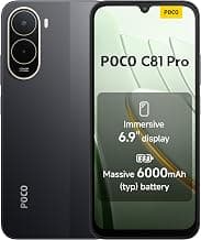 POCO C81 Pro Smartphone 4+128GB Black 6.9" Display | 6000mAh, 120Hz Refresh Rate, 13MP AI Dual… product image