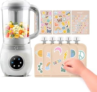 Cherub Baby Ultimate Weaning Starter Kit | 4-in-1 Automatic Baby Food Maker & Steamer + 5-Pack… product image