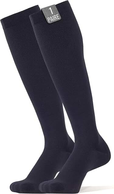 360 RELIEF Bas de Contention pour Femme et Homme Chaussettes de Compression | 1 Paire 15-20… product image