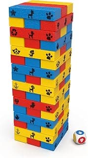 PAW Patrol Jumbling Tower by Spin Master Games, Stacking Building Toppling Colourful Wood Game… product image