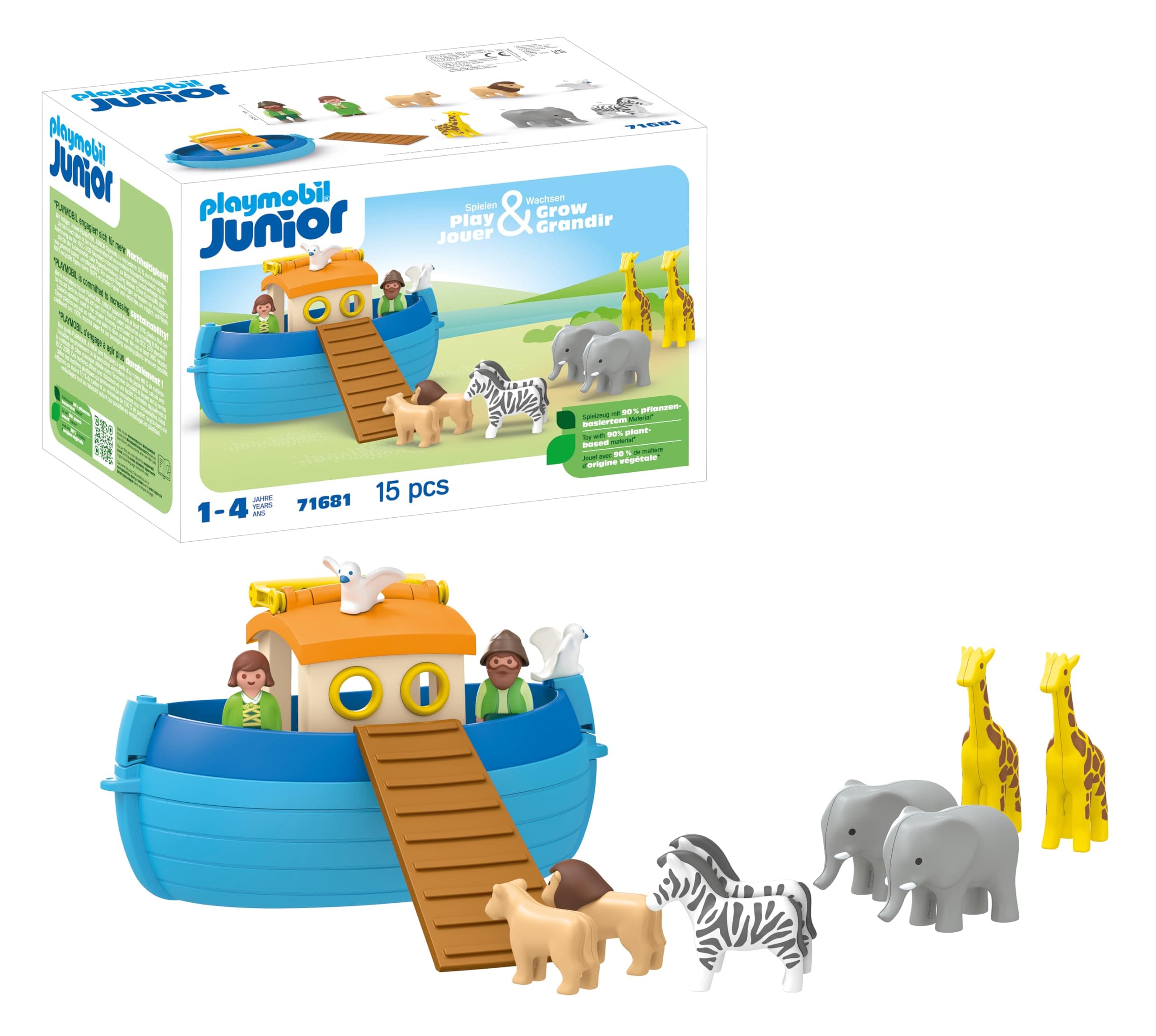 PLAYMOBIL JUNIOR | Meine Mitnehm-Arche Noah | nachhaltiges Spielzeug für Kinder ab 1 Jahr |… product image