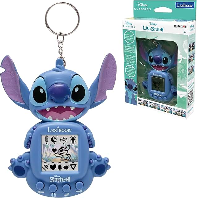 LEXIBOOK, Stitch My Best-E Console, JLMB10D | Interactive companion, 8 game categories, Colour… product image