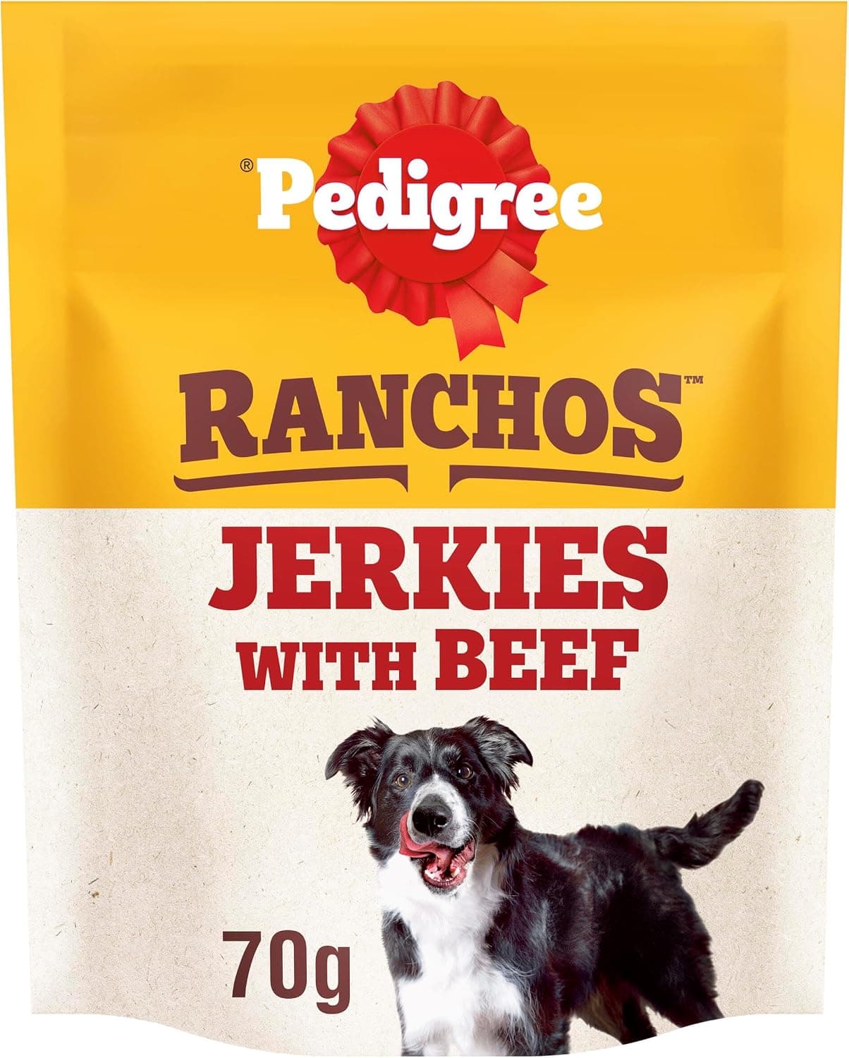 PEDIGREE Ranchos Jerkies Dog Treats with Beef 7x70g product image