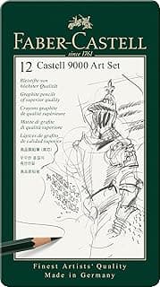 119065 – Pencil Castell 9000, Set of 12, Art Set, Contains 8B – 2H pencils, Basic assortment… product image