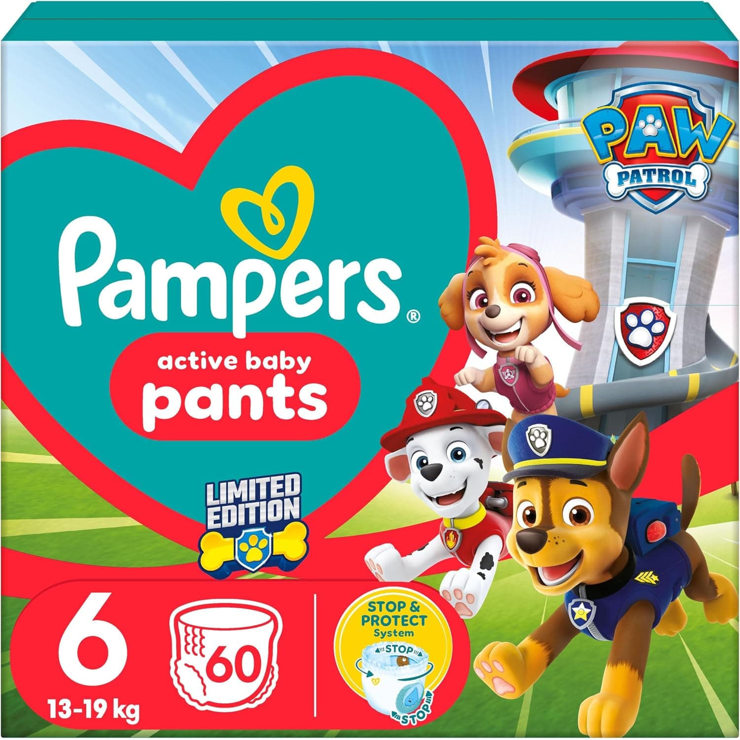 Pieluchomajtki Pampers Active Baby, rozmiar 6, pieluszki 60, 13kg+ product image