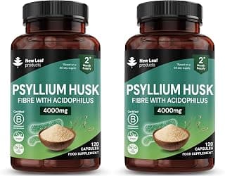 Fibre Supplement 4000mg Psyllium Husk with Acidophilus - High Strength - Natural Soluble Fiber… product image