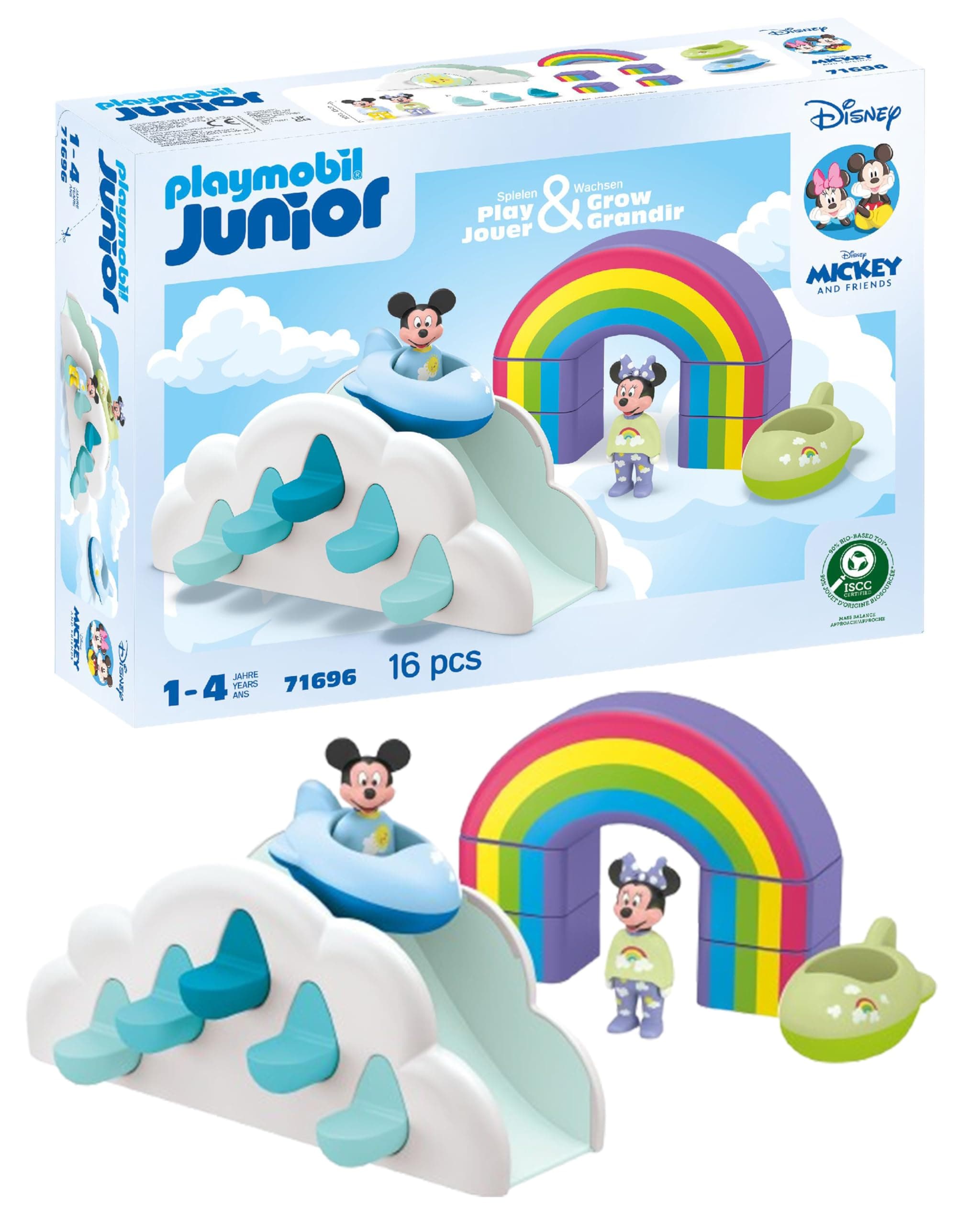 PLAYMOBIL JUNIOR | Disney | Micky Maus' & Minnie Maus' Wolkenhaus | nachhaltiges Spielzeug aus… product image