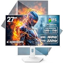 Gaming Monitor 27" IPS UHD 3840 x 2160 4K 160Hz FHD 320Hz Dual Mode White Computer Monitor… product image
