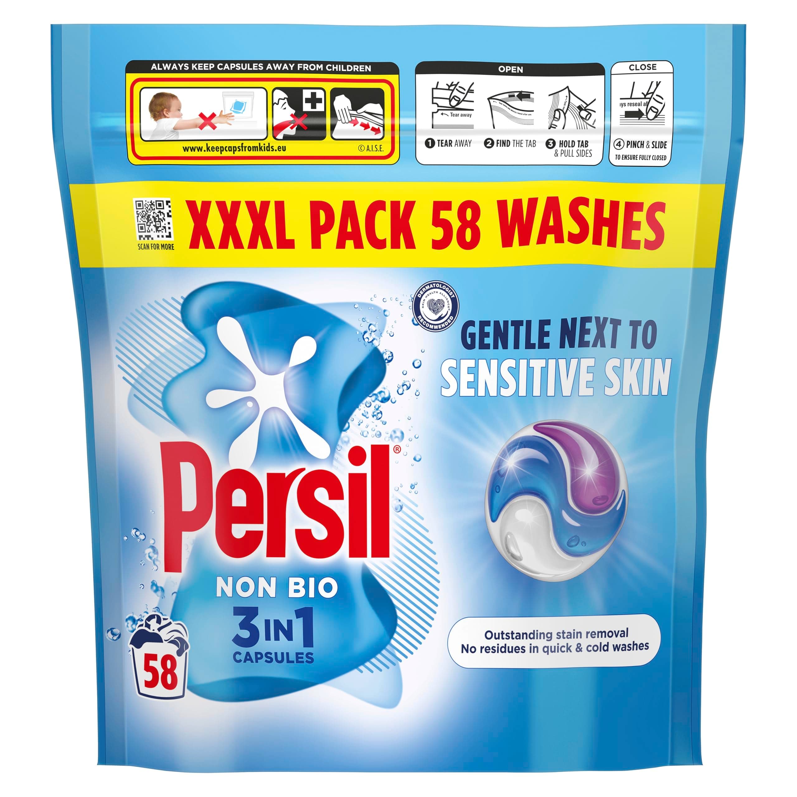 Persil Non Bio 3 in 1 Washing Capsules laundry capsules gentle next to sensitive skin for… product image