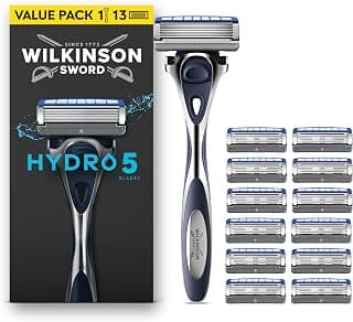 Hydro 5 Men's Razors Value Pack Skin Hydration Carbon Coated Blades Razor Handle Plus 13… product image