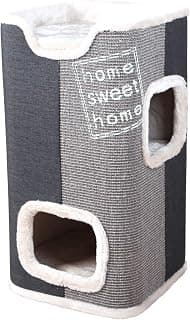 Modern scratching tower for cats ""Cat Tower Jorge, 38 x 38 x 78 cm, anthracite/light… product image