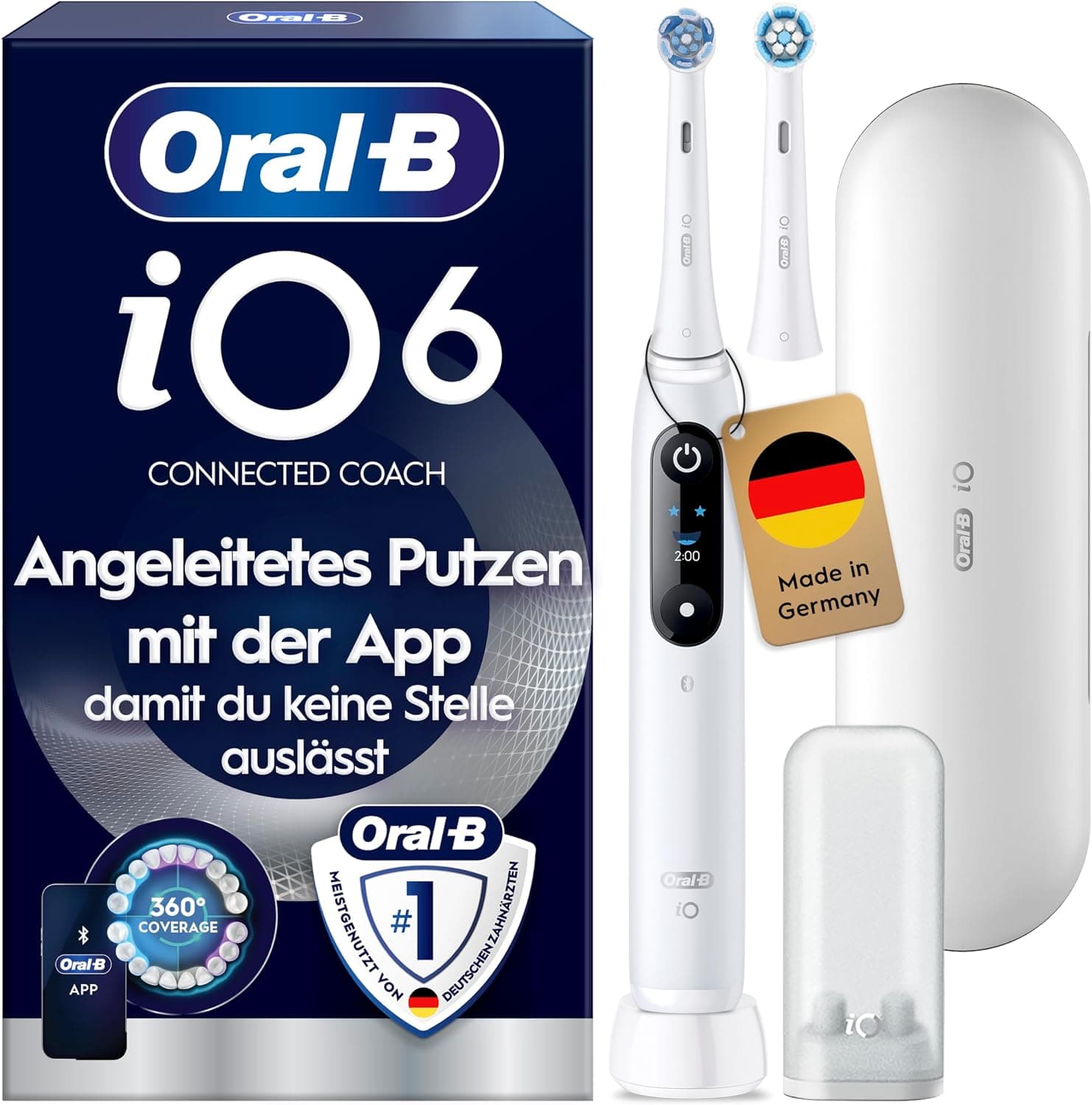 Oral-B iO Series 6 Elektrische Zahnbürste, Weiß product image