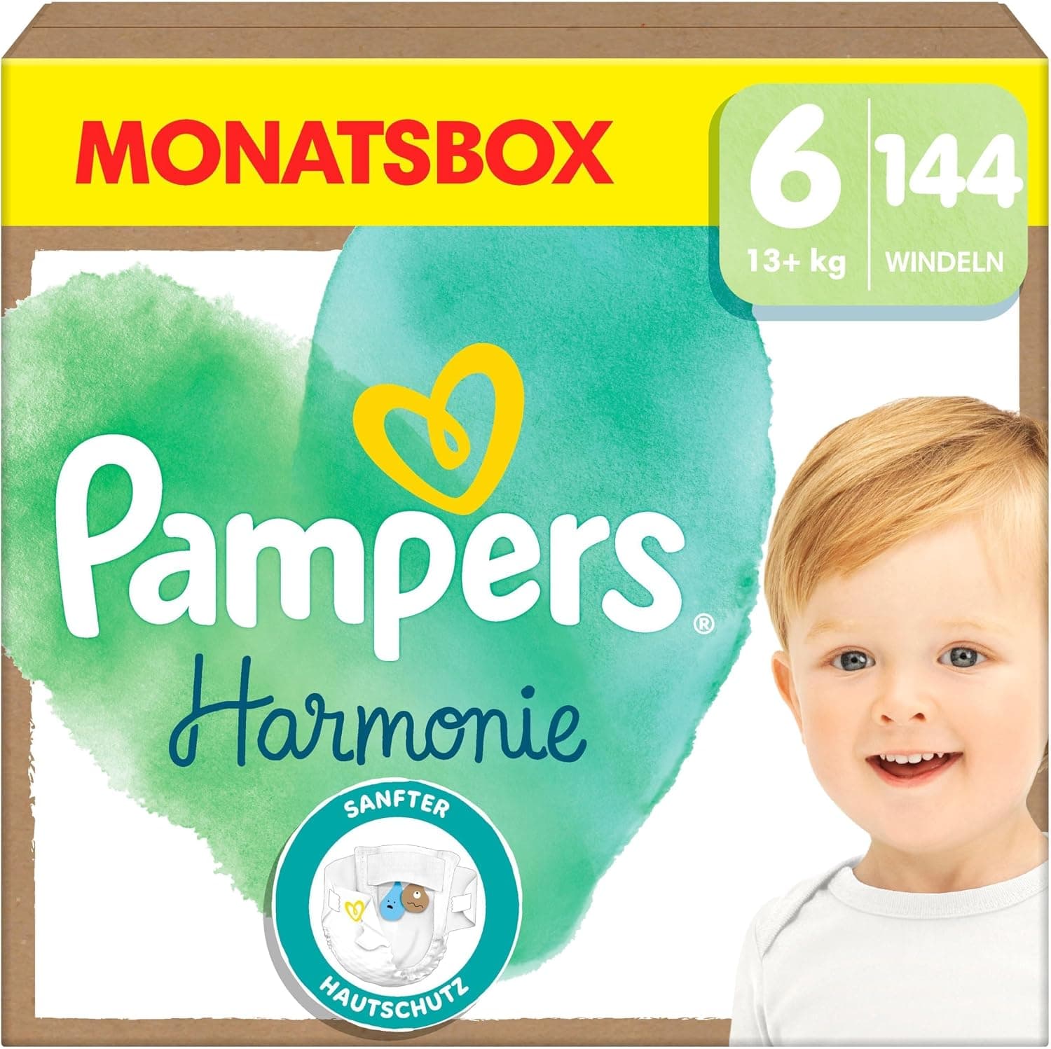 Pampers Harmonie Windeln Größe 6, 144 Windeln, 13kg+ product image