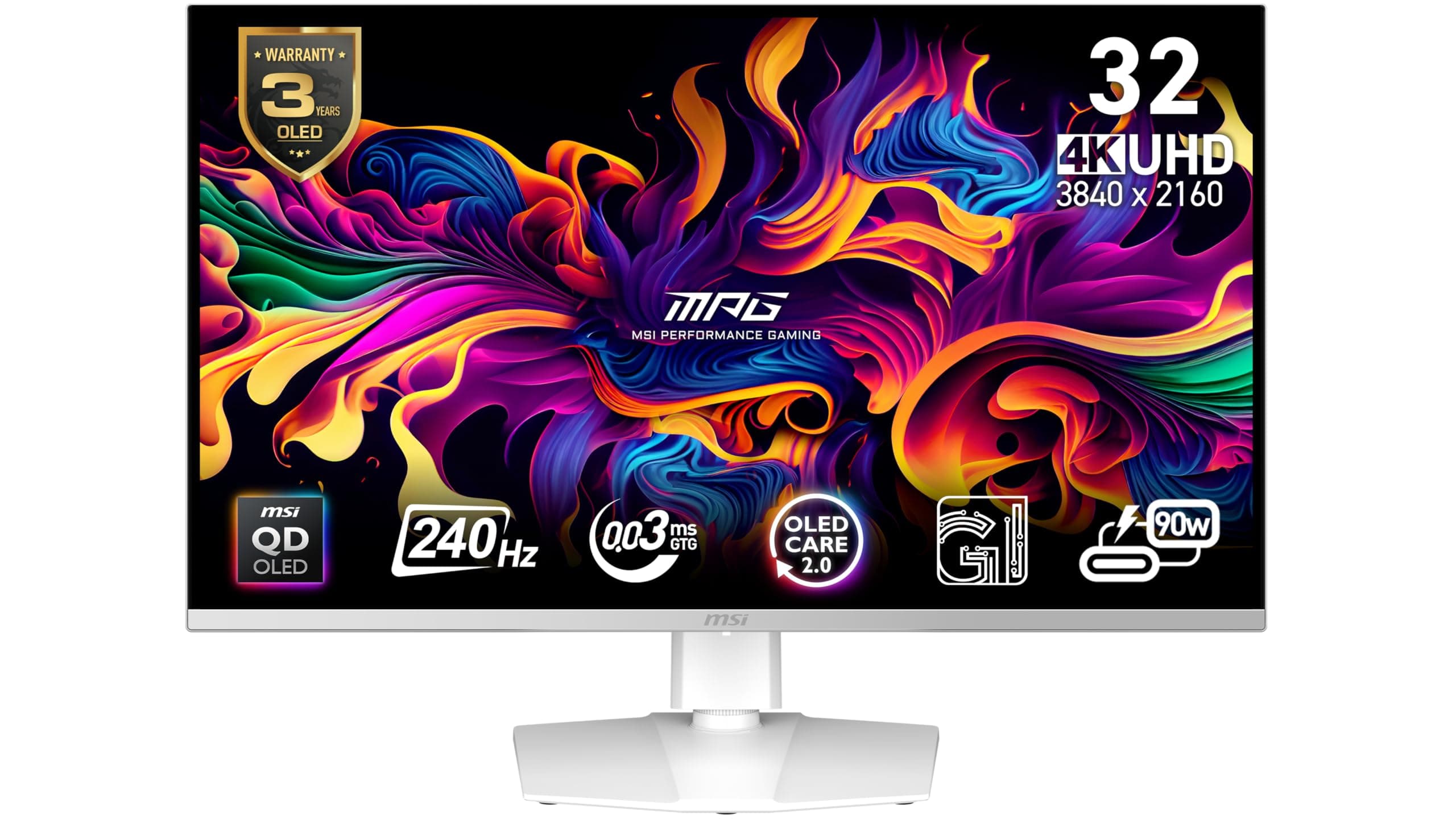 MSI MPG 321URXW QD-OLED 32-inch 3840 x 2160 (UHD) Computer Monitor, 240Hz, Adaptive-Synch,… product image