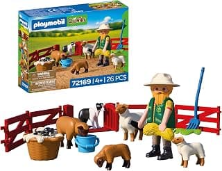 PLAYMOBIL | Country | Junger Schäfer | Schafsset mit Lämmern, Hütehund, Gatter & Zubehör | Für… product image