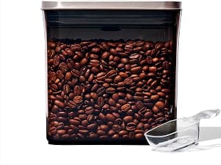 Steel Coffee POP Container with Spoon, 1.6 Litre | Airtight seal, tinted body protects aroma,… product image