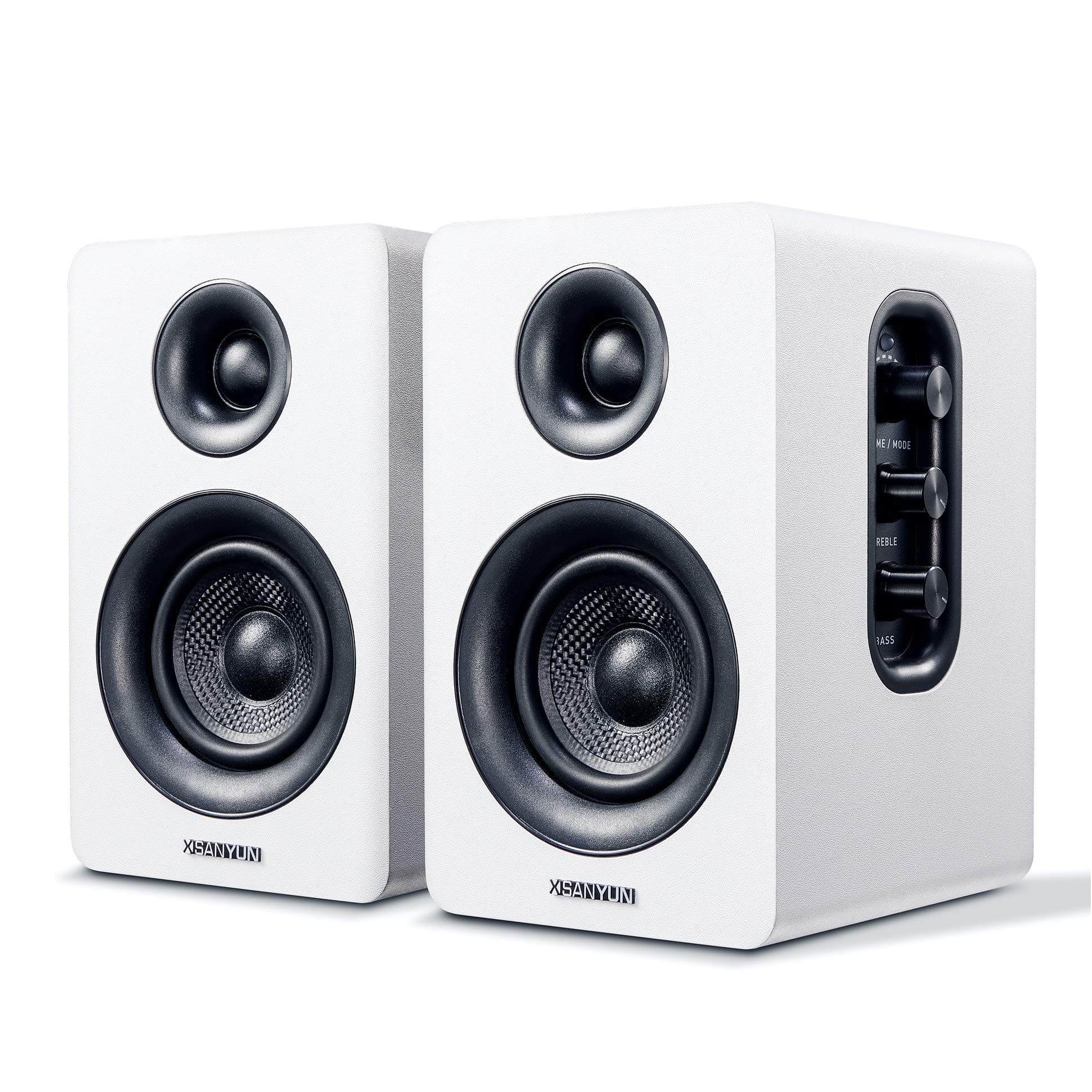 Sanyun SW208 3" Aktive Bluetooth 5.0 Regallautsprecher - 60W-Kohlefaser-Lautsprechereinheit -… product image