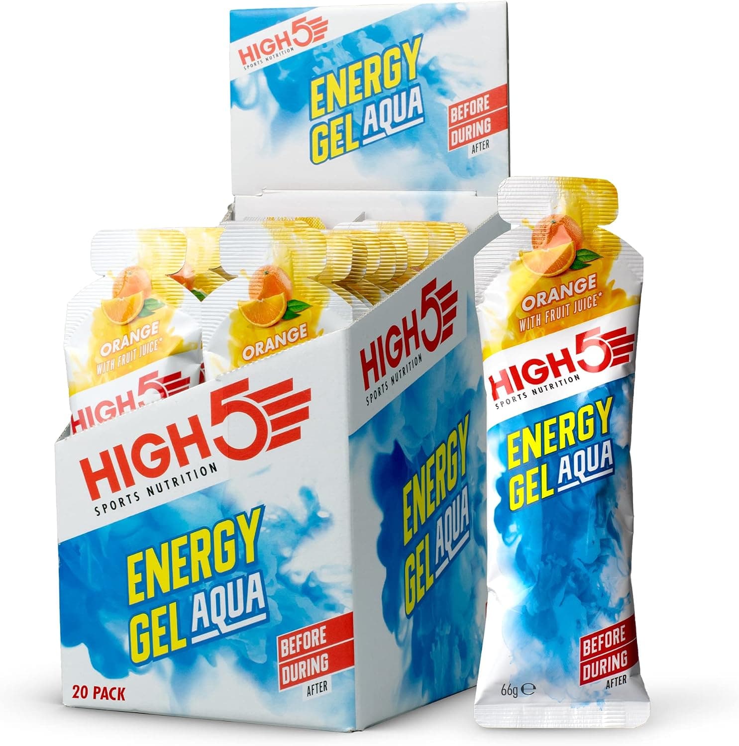 HIGH5 Aqua Running Gels Energy - Running Essentials for Quick Release Energy - Natural Fruit… product image