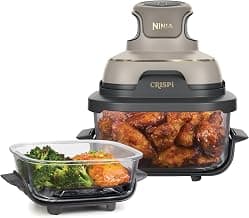 Ninja CRISPi Portable Air Fryer, 3.8L, 1700W, Stone Gold FN101UKSTGD | 4-in-1: Air Fry, Roast,… product image