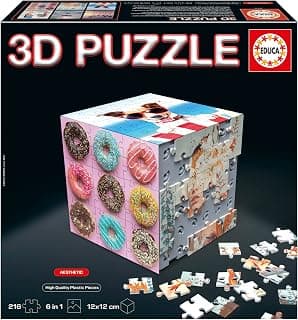 3D-Puzzle-Würfeltiere. Die Puzzle-Herausforderung in Form eines Würfels mit insgesamt 216… product image