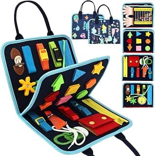 Busy Board for Toddler 1 2 3 Year Old, Felt Quiet Book Sensory Toy Baby Travel Busy Board… product image