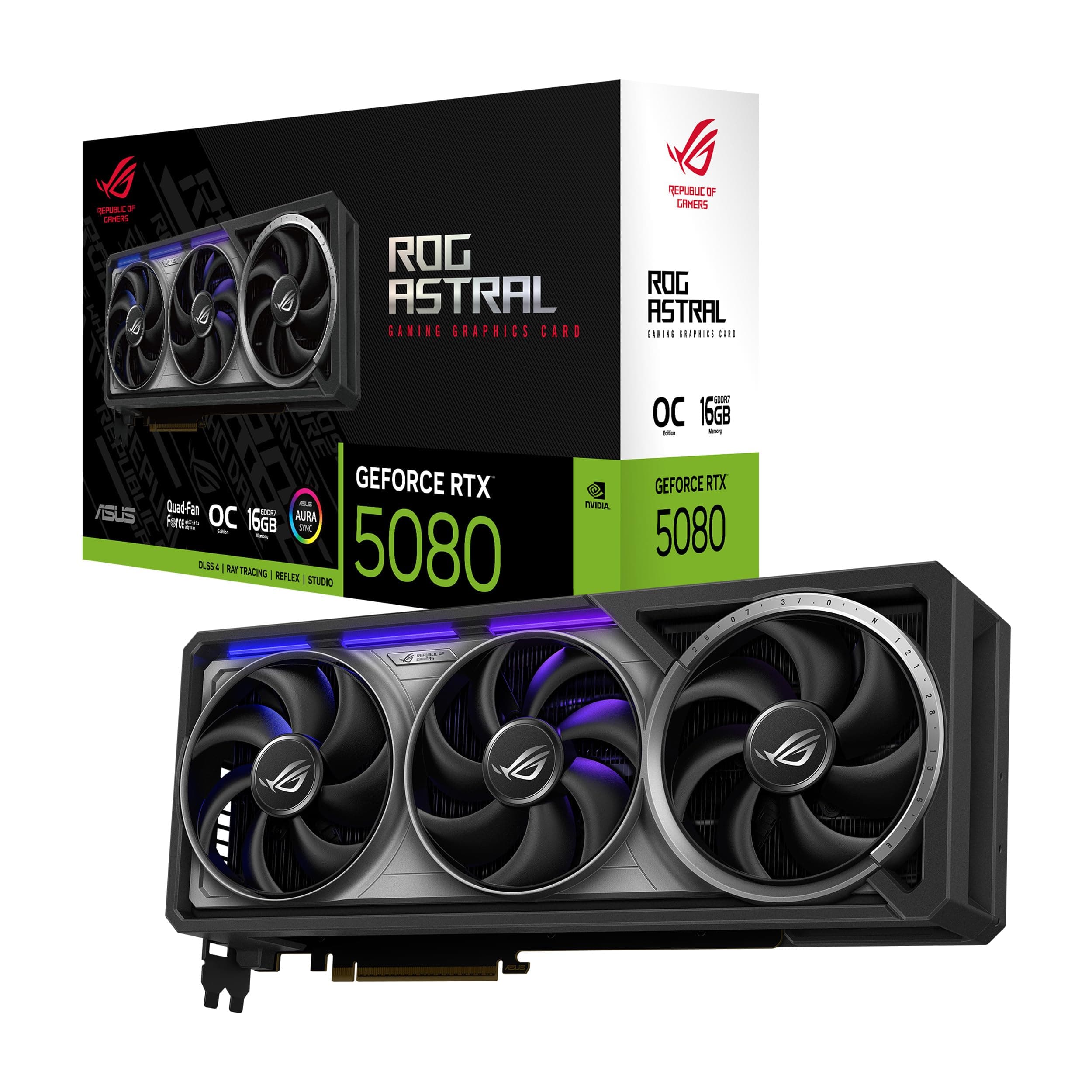 ASUS ROG Astral GeForce RTX 5080 16GB GDDR7 OC Edition Gaming Grafikkarte (Nvidia GeForce… product image