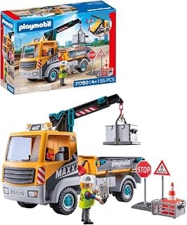 PLAYMOBIL | City Action | Baustellen-LKW mit Kran | Baustellenspielzeug Kind | Baustellen… product image