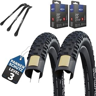 Set of 2 Schwalbe Tough Tom MTB Bicycle Tyres 26/27.5/29 Inch Stud Profile – Selectable with… product image