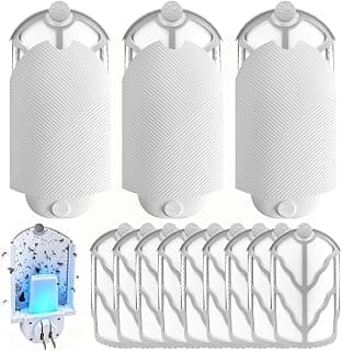 Flying Insect Trap (3 Plug-in & 9 Cartridges Refill) Indoor Use, UV Light Bug Catcher for… product image