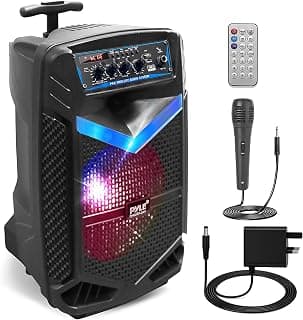 Pyle, Portable PA System, Active Speakers, Powered Speakers –400W Rechargeable Outdoor… product image