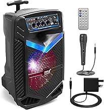 Pyle, Portable PA System, Active Speakers, Powered Speakers –400W Rechargeable Outdoor… product image