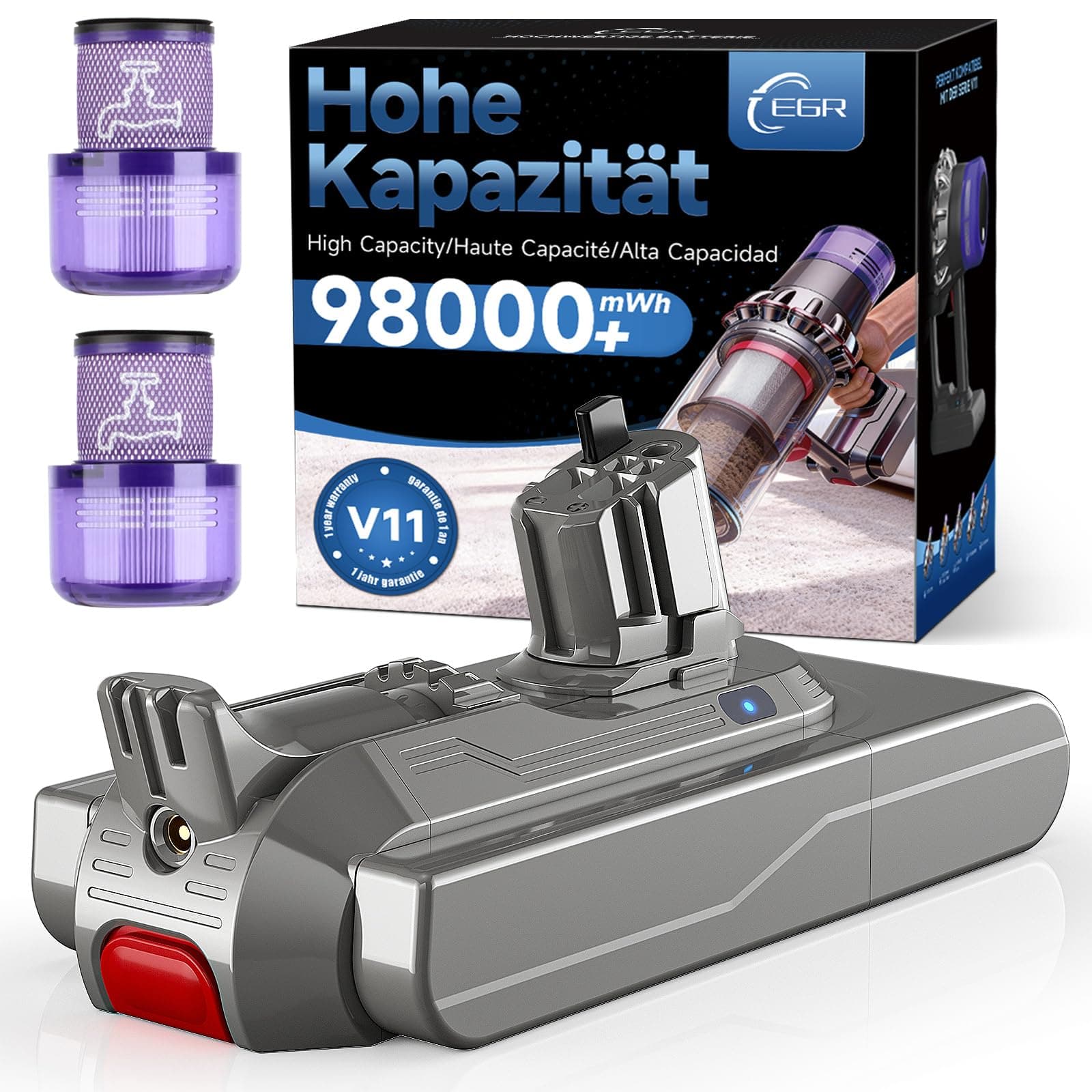 EGR Upgraded für Dyson V11 Akku Schnappmontage für V15/SV15/SV22/970425-01… product image