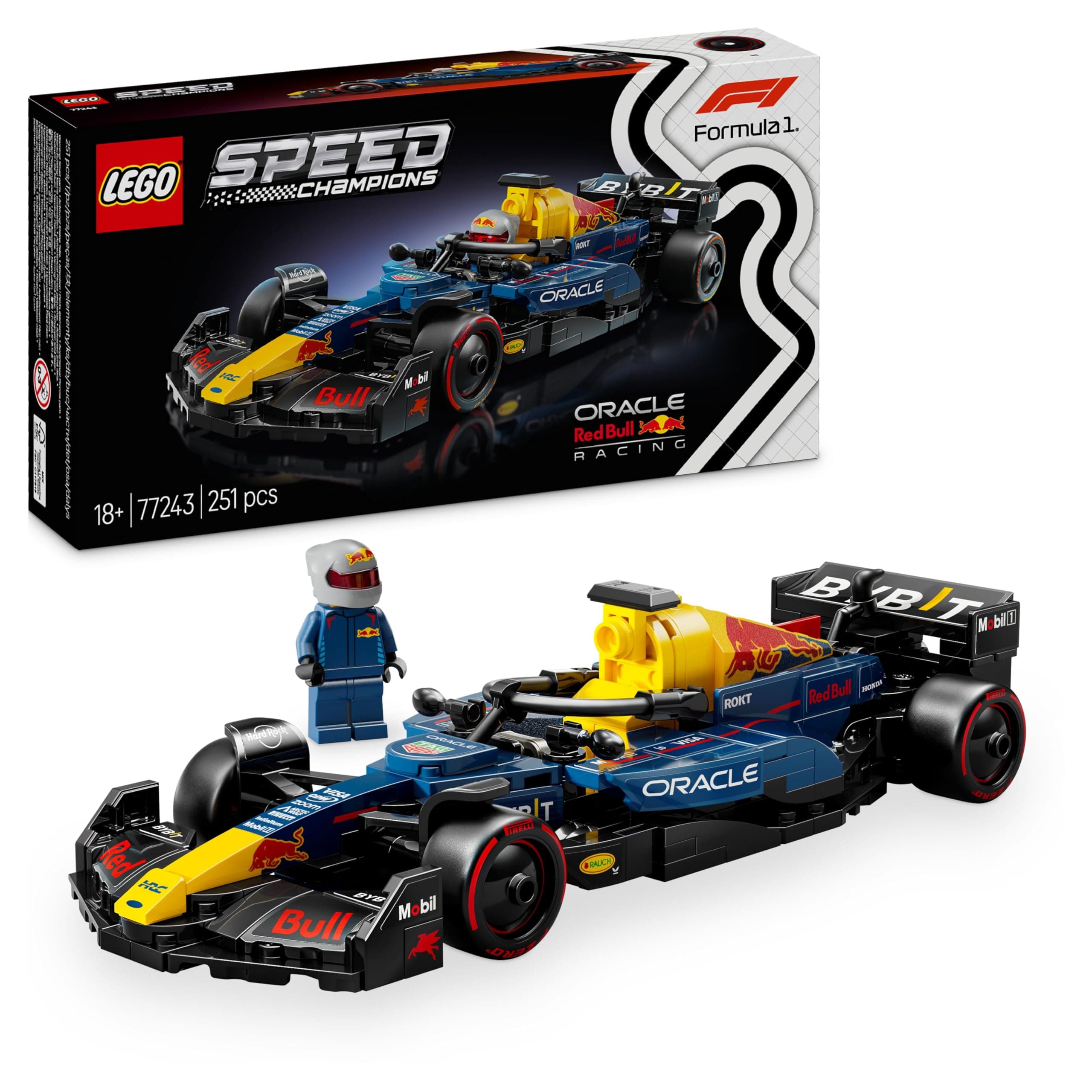 LEGO Speed Champions Oracle Red Bull Racing RB20 F1 Race Car Model with a Collectible Formula… product image