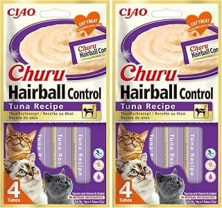 Ciao Churu Sticks Hairball Tuna Recipe (4 x 14g) / Soft & Creamy INABA Cat Treat, Delicious &… product image