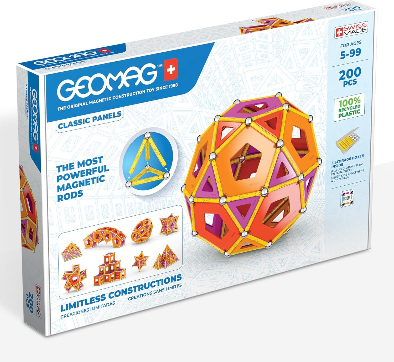 Geomag Magnetic Building Games for Kids - Educational Toys for Boys and Girls 100% Recycled -… product image
