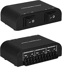 61049 2 or 4 Way Speaker Switch, 1 in 2 Out or 1 in 4 Out Way Pair Stereo Speaker Selector… product image