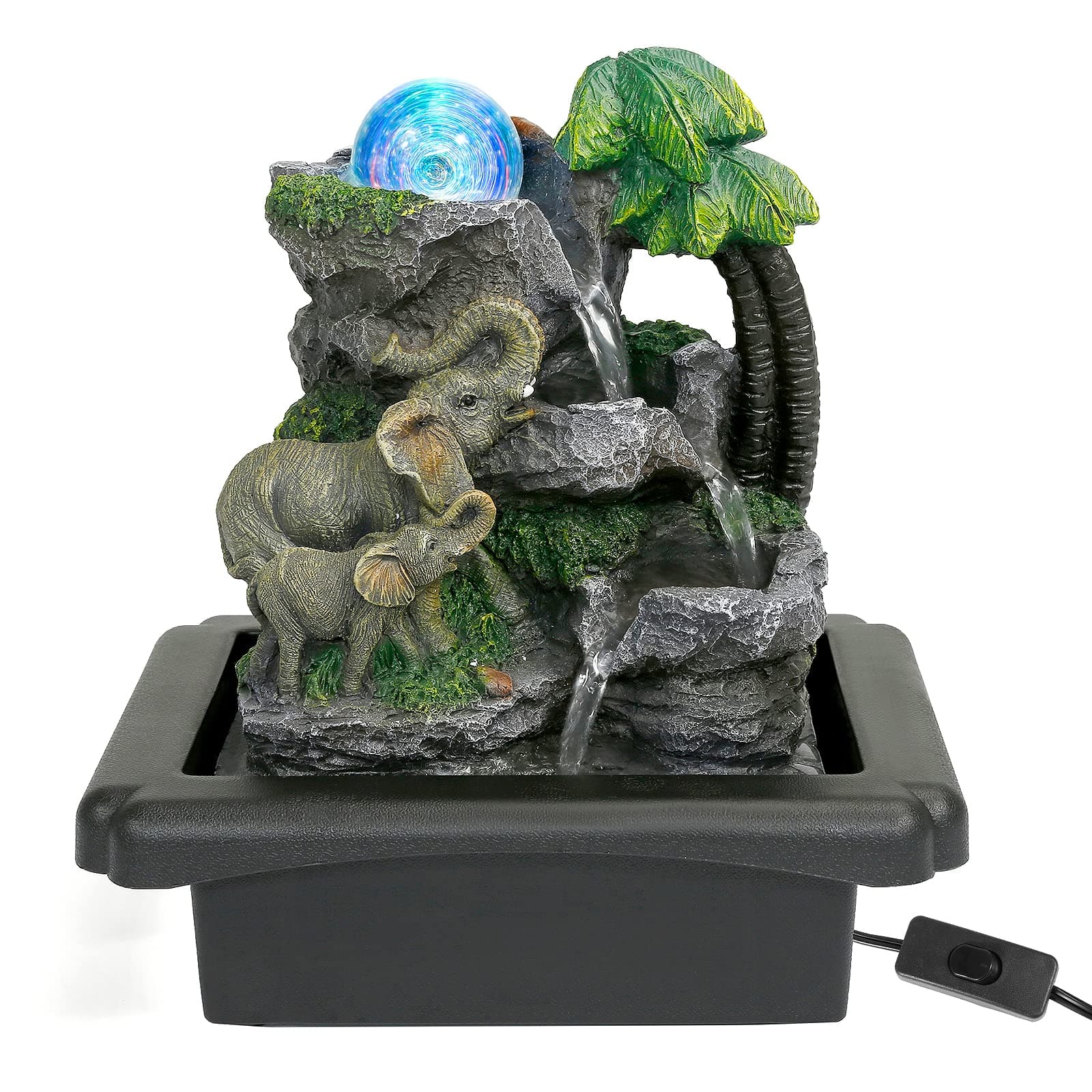 Dyna-Living Indoor Tabletop Fountain with LED Light Upgrade Switch Indoor Water Features… product image