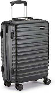 Amazon Basics Hard Cabin Suitcase, ABS Hand Luggage, Scratch-Resistant, 360° Double Wheels, 55… product image