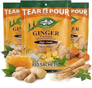 Dalgety Instant Ginger Tea Bags – Ginger & Honey Sachets, 30 Tear & Pour product image