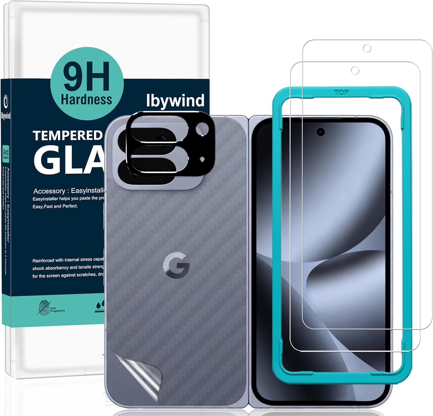 Ibywind Screen Protector for Google Pixel 10 Pro Fold,2 Pieces 9H Hardness Tempered Glass and… product image