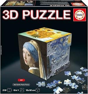 3D-Puzzle-Kunst. Die Puzzle-Herausforderung in Form eines Würfels mit insgesamt 216 Teilen.… product image