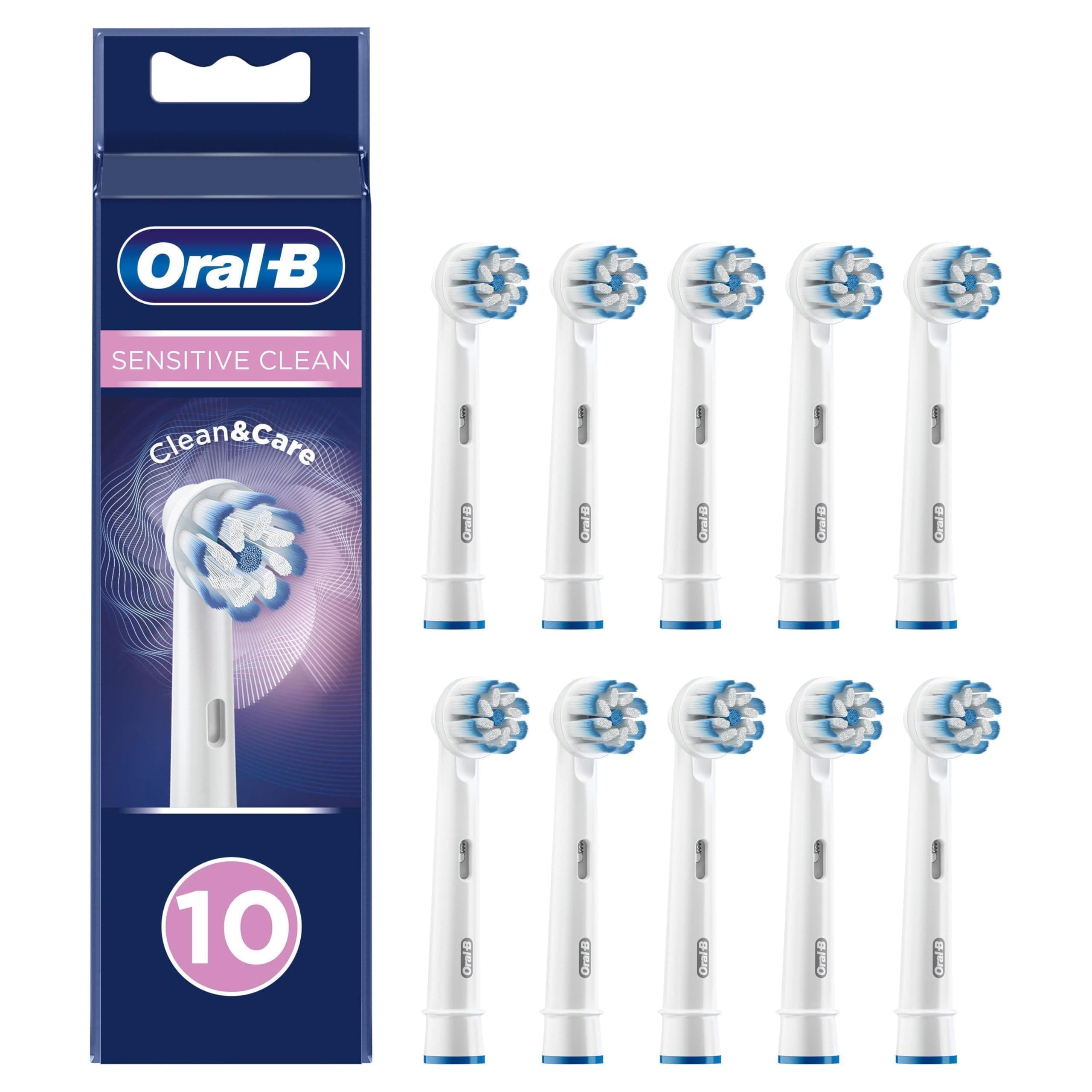 Oral-B Sensitive Clean Testine Spazzolino Elettrico, Confezione da 10 Testine di Ricambio,… product image